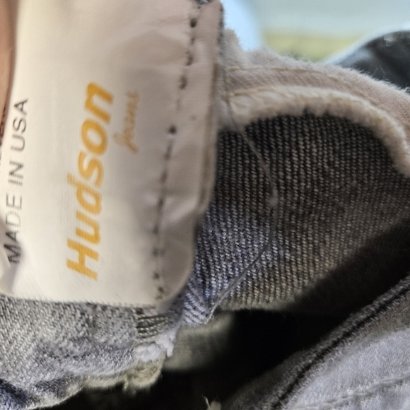 Vtg Hudson Beth gray button flap pocket low rise boot cut jeans - Picture 3 of 10